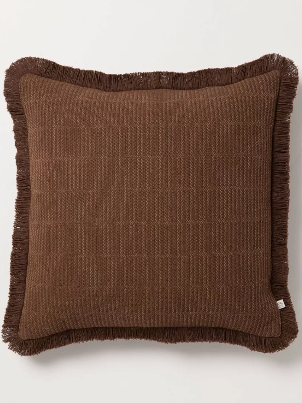 Hearth & Hand Brown Woven Fringe Accent Pillow